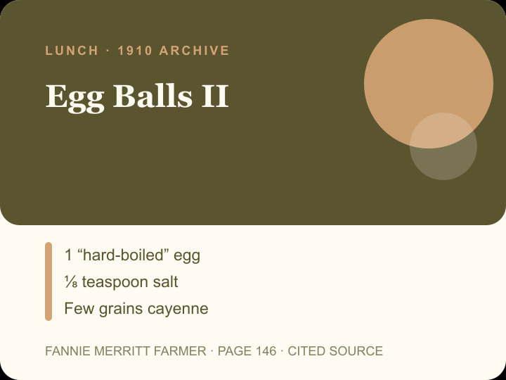 Egg Balls II archival citation card